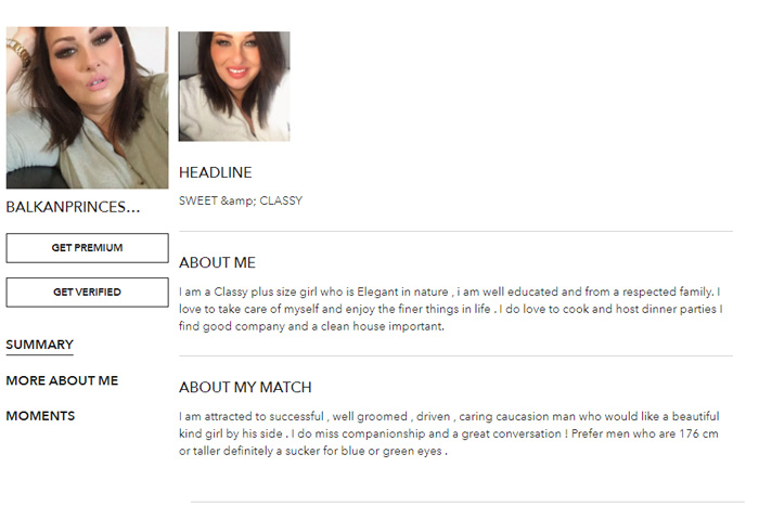 plus size sugar baby profile examples